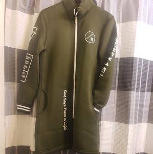 Long mock collar track jacket